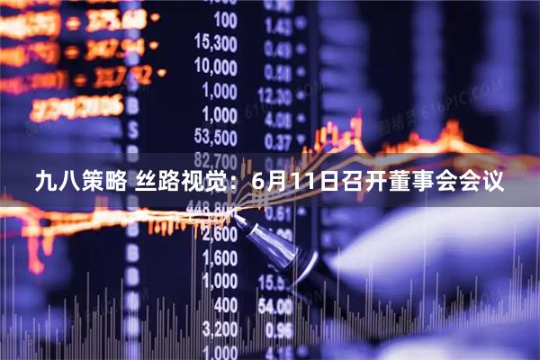 九八策略 丝路视觉：6月11日召开董事会会议