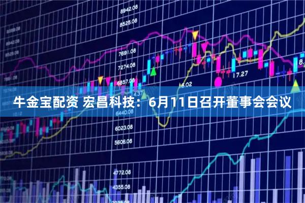 牛金宝配资 宏昌科技：6月11日召开董事会会议